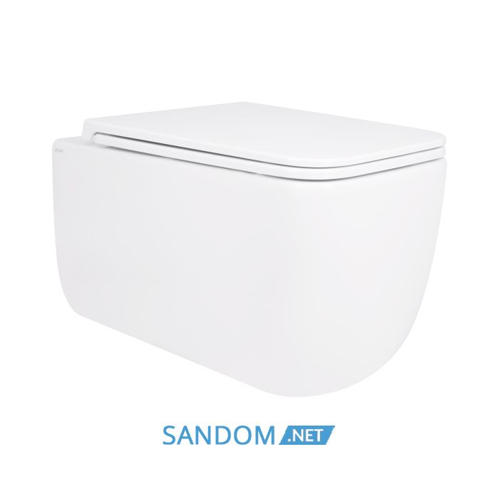 Унітаз підвісний Qtap Gemini Ultra Quiet безобідковий з сидінням Soft-close QT2533076EUQW