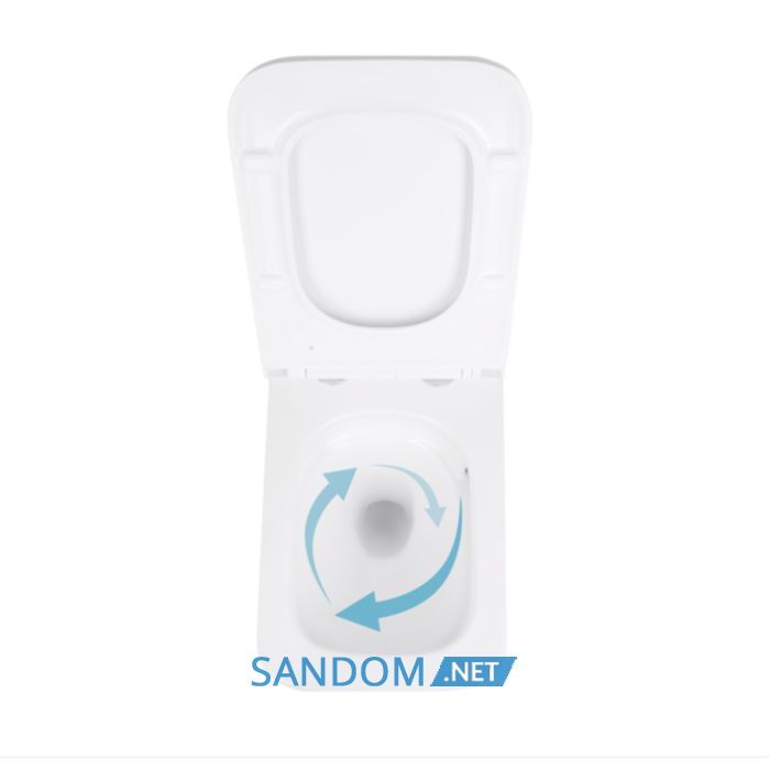 Унітаз підвісний Qtap Gemini Ultra Quiet безобідковий з сидінням Soft-close QT2533076EUQW
