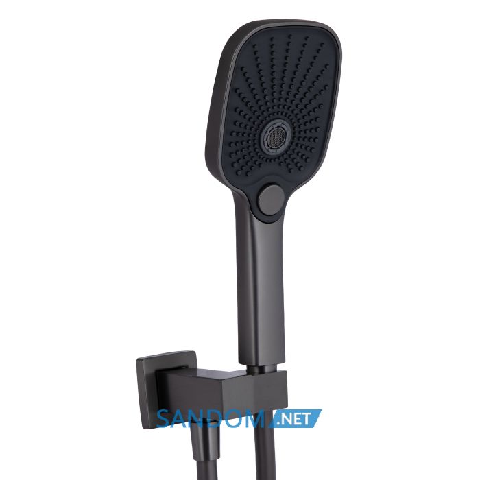 Душова система для душу Qtap Gemini прихованого монтажу Gunmetal Black PVD