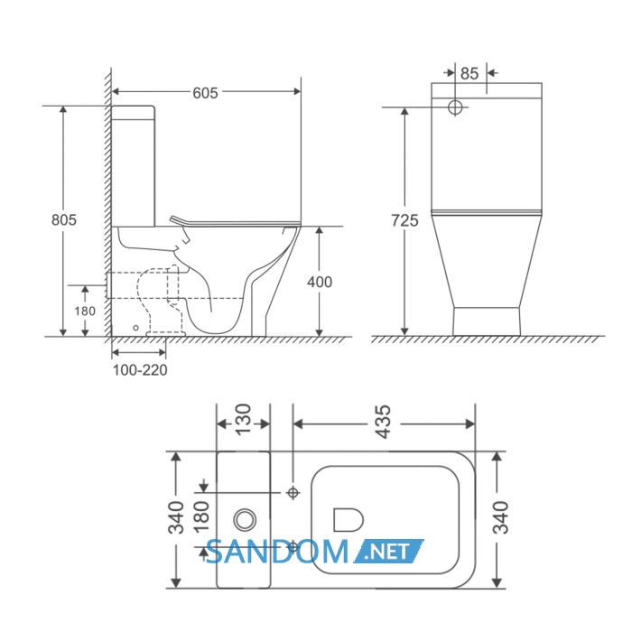 Унітаз-компакт Qtap Cardinal Ultra Quiet безободковий з сидінням Soft-close QT04222168AUQ3W