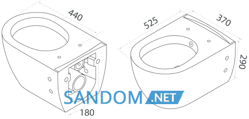Підвісний унітаз CeraStyle City 018700 з кришкою Slim Soft-Close 9SC1061S01