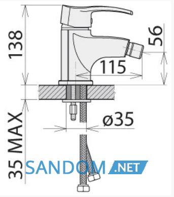 Смеситель для биде Welle Claus XN46137D