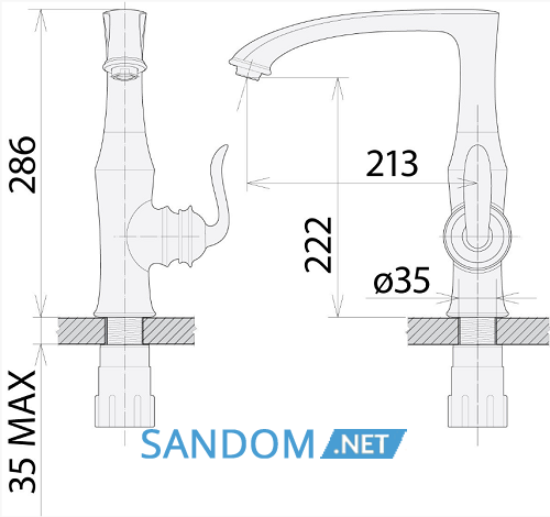 Змішувач для кухні Welle Vanessa MQ56273AS