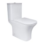 Унитаз компакт Qtap Presto Quadro безободковый с сиденьем Soft-close QT24221215AW