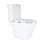 Унитаз компакт Qtap Dove Rimless безободковый с сиденьем Soft-close WHITE QT06228380BW