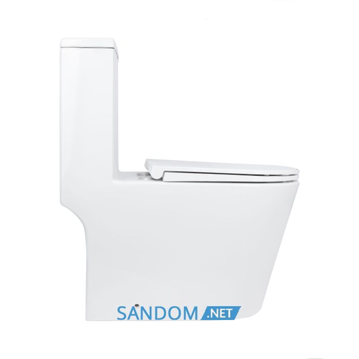 Унітаз моноблок підлоговий Qtap Kolibri Ultra Quiet безобідковий з сидінням Soft-close WHITE QT10226380W