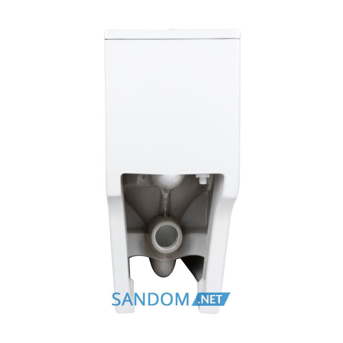 Унітаз моноблок підлоговий Qtap Kolibri Ultra Quiet безобідковий з сидінням Soft-close WHITE QT10226380W