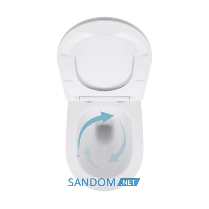 Унітаз підвісний Qtap Jay Ultra Quiet безобідковий з сидінням Soft-close QT07335175W