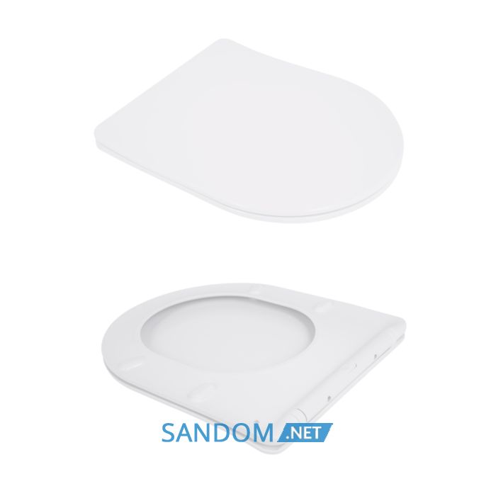 Унітаз підвісний Qtap Jay Ultra Quiet безобідковий з сидінням Soft-close QT07335175W
