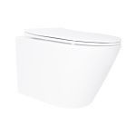 Унитаз подвесной Qtap Swan Ultra Quiet безободковый с сиденьем Soft-close QT16335180W