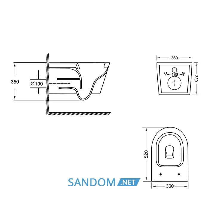 Унітаз підвісний Qtap Swan Ultra Quiet безобідковий з сидінням Soft-close QT16335180W
