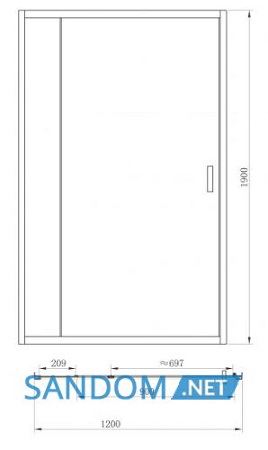 Душевая дверь Primera Frame SDC1212 120х190