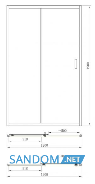 Душові двері Primera Frame SDC1012 120х190