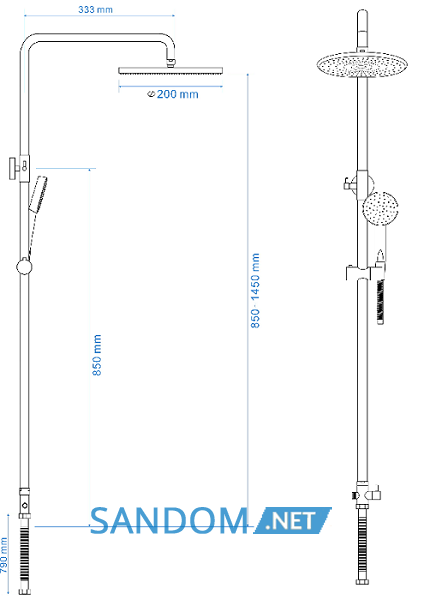 Душевая система Rozzy Jenori RS 4011