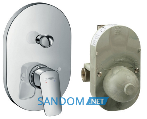 Смеситель для ванны Hansgrohe Logis 71409000 встроенный