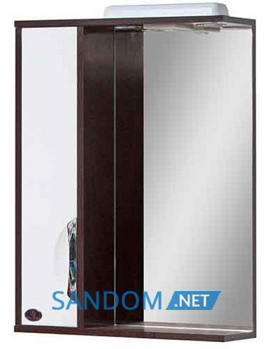 Дзеркало у ванній кімнаті з шафою Van Mebles Lora Wenge 60