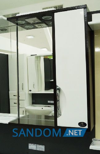 Дзеркало у ванній кімнаті з шафою Van Mebles Lora Wenge 60