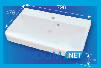 Умивальник Fancy Marble Carla 80х48