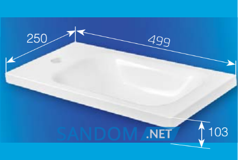 Умивальник Fancy Marble Linnea 50х25