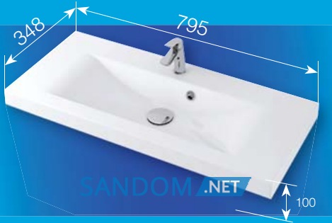 Умивальник Fancy Marble Selina 80х35
