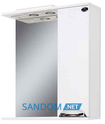 Дзеркало у ванній кімнаті з шафою Van Mebles Lora 60