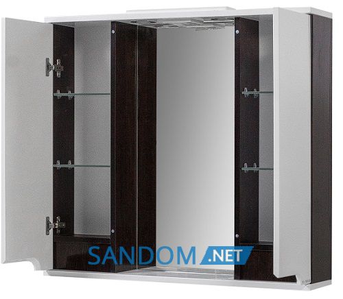 Зеркало в ванную со шкафчиком Van Mebles Verona Wenge 80