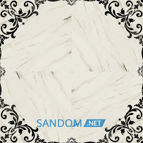 Плитка для пола Click Ceramica Calacatta Decor Esquinas 56,5х56,5