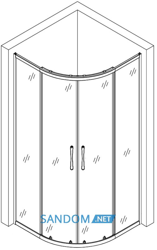 Душевая кабина Bravo Wisla N90FS 90x90x180 без поддона
