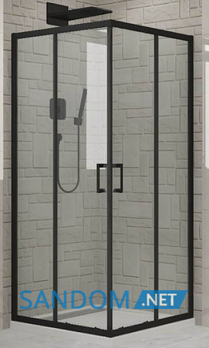 Душевая кабина Dusel 90х90х190 EF-184B Black Matt без поддона