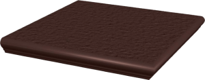 Плитка для ступени с капиносом угловая Paradyz Natural Brown Kapinos Stopnica Narożna Duro 33х33