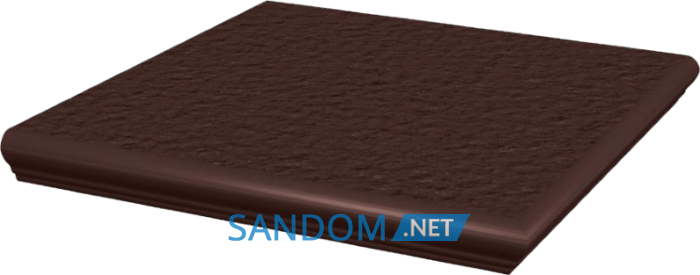 Плитка для сходів з капіносом кутова Paradyz Natural Brown Kapinos Stopnica Narożna Duro 33х33