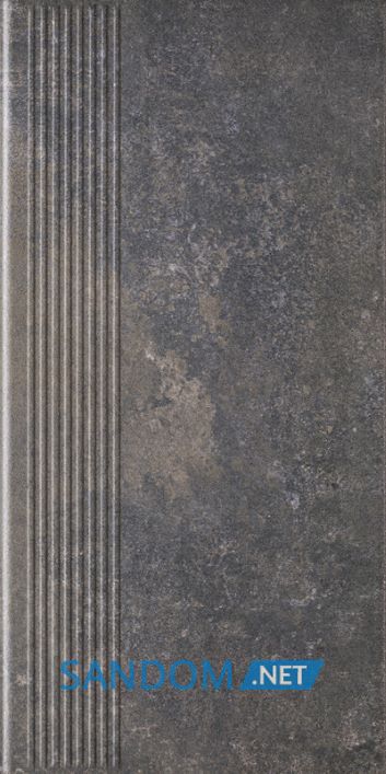Плитка для ступени Paradyz Viano Antracite Stopnica Prosta 30х60