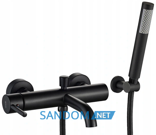 Смеситель для ванны Rea Lungo Black REA-B6634 с гарнитуром