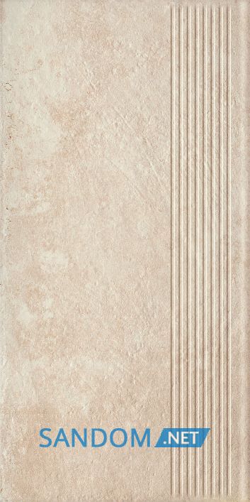 Плитка для ступени Paradyz Scandiano Beige Stopnica Prosta 30х60