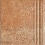Плитка для ступени Paradyz Scandiano Rosso Stopnica Prosta 30X30