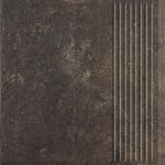 Плитка для ступени Paradyz Scandiano Brown Stopnica Prosta 30X30
