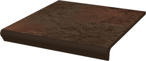 Плитка для ступени с капиносом  Paradyz Semir Brown Kapinos Stopnica Prosta 30х33