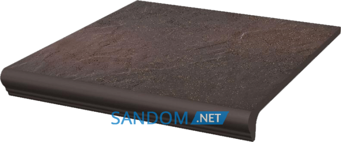 Плитка для сходинки з капіносом Paradyz Semir Grafit Kapinos Stopnica Prosta 30х33