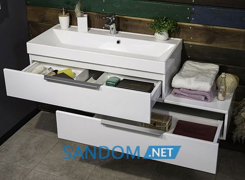 Тумба Fancy Marble Tristan з умивальником Signe 100