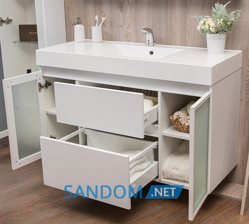 Тумба Fancy Marble Barbados 3 с умывальником Nadja 120