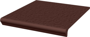 Плитка для ступени с капиносом прямая Paradyz Natural Brown Kapinos Stopnica Prosta Duro 30х33