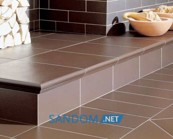 Плитка для сходів з капіносом пряма Paradyz Natural Brown Kapinos Stopnica Prosta Duro 30х33