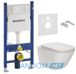 Инсталляция Geberit Duofix с унитазом Roca Gap Clean Rim с сиденьем 