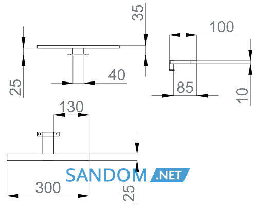 Світильник LED Sanwerk Smart Black AL 30 см