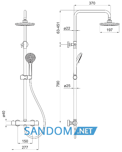 Душова система Rozzy Jenori Lux RST100-5