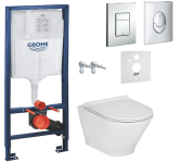 Инсталляция Grohe Rapid SL с унитазом Roca Gap Round Rimless и сидением