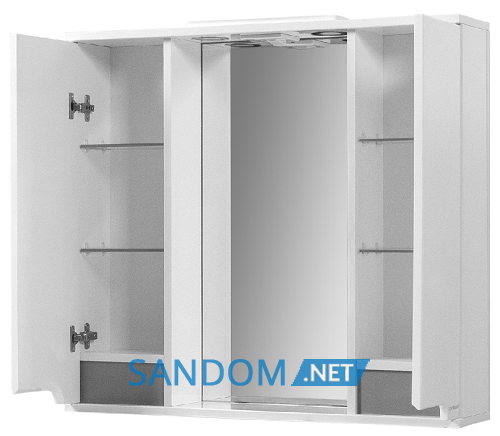 Зеркало в ванную со шкафчиком Van Mebles Verona Grey 80