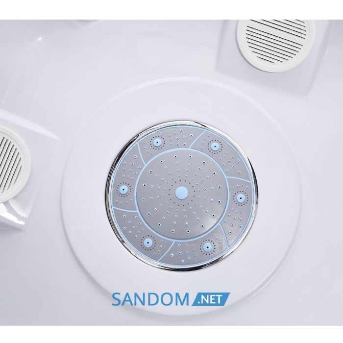 Гидромассажный бокс Lidz Tani SBM90x90.SAT.HIGH.FR Frost с глубоким поддоном