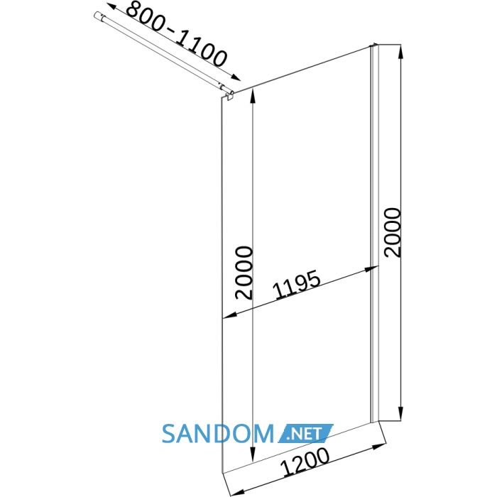 Душевая перегородка BRAVO LEGA 120ТB 120x200