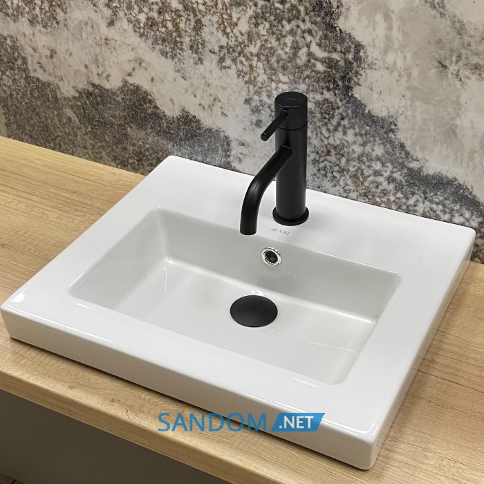 Умывальник врезной VBI ACQUARO WHITE 57x39